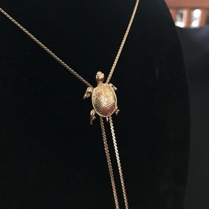 Turtle Lariat Necklace by Avon